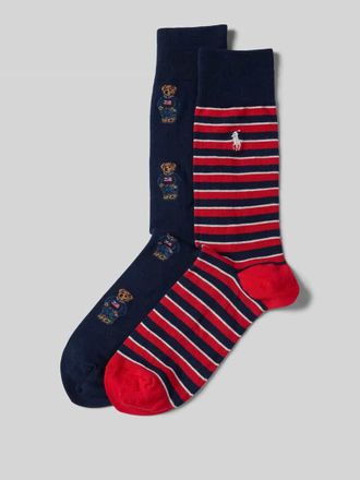 Ralph Lauren Socken mit Label-Details im 2er-Pack in Marine, Gr&ouml;&szlig;e 40-46