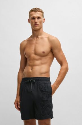 HUGO BOSS Badehose BOSS Whale, Herren, Gr. XXL (56), N-Gr, schwarz, Obermaterial: 100% Polyacryl, Badehosen Badehose