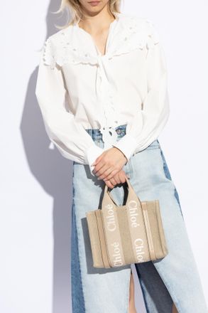 Chloé Bag Woody Small, Womens, Beige