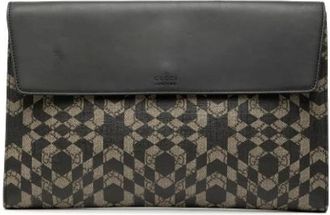 Gucci Pre-owned Clutches, female, Brown, Size: ONE SIZE Pre-owned Fabric Clutch