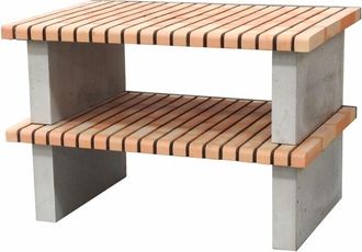 Movelar M&oacute;dulo Paella O Paellera Para Barbacoa De Obra Prefabricada (gris, Naranja - 120 X 80 X 80 Cm) - Uso En Exteriores - Movelar