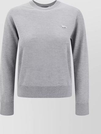 Maison Kitsun&eacute; ribbed wool crew-neck jumper