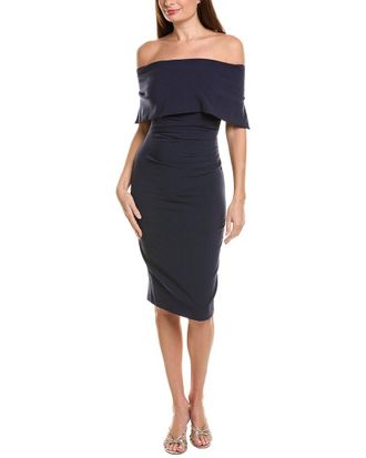 Vince Camuto Solid Off The Shoulder Midi Dress