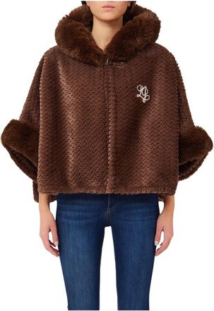 Liu Jo Cappa Fakefur Laserato - Dames - Jassen - Bruin - ONE Size - Polyester - Jassen