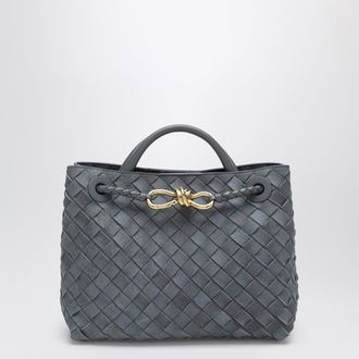 Bottega Veneta Small Andiamo suede top-handle bag in Cloudy Indigo
