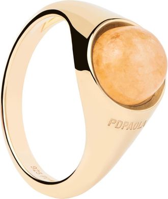 PD Paola Aventurine Moon Ring in Yellow Aventurine at Nordstrom, Size 6.75