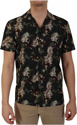 Baldessarini Floral Four Leaf Shirt - Heren - Korte mouwen Overhemden - Veelkleurig - M - Overhemden