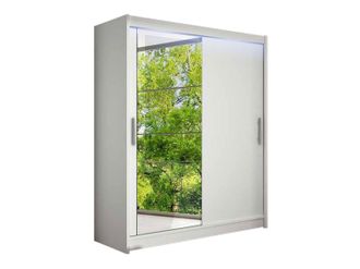 Mirjan24 Mobilier1 - Armario Closico 112, Blanco, 200x150x58cm, Puertas De Armario: Correderas, N&uacute;mero De Estantes: 0, Led