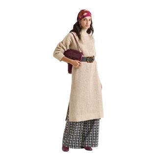 Maliparmi Knitted Dresses, female, Beige, Size: XS Merino Dress
