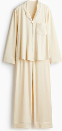 H&M Pyjama aus Viskosemix - Hellgelb