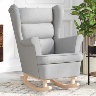 vidaXL Vidaxl - Silla Mecedora De Tela Gris Nube 74x90x102 Cm