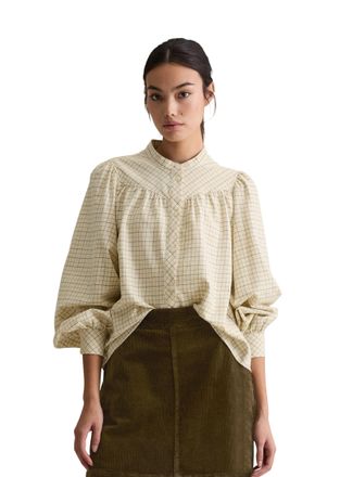 Marc O'Polo Denim Langarmbluse MARC OPOLO DENIM, Damen, Gr. XL, sanftes wei&szlig;, Web, Obermaterial: 100% Baumwolle, normal, Manschette, Blusen Langarmbluse, A-Shape in sof