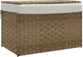 vidaXL Vidaxl - Cesto Para La Ropa Sucia Con Tapa Rat&aacute;n Sint&eacute;tico 55,5x35x34 Cm