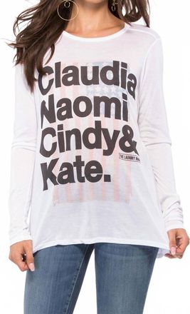 The Laundry Room Super Chicks Long Sleeve Tee In White