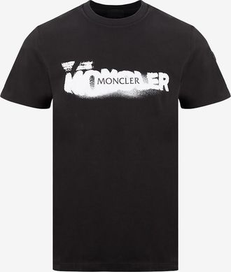 Moncler Kurzarm-T-shirt mit Graffiti-Logoprint