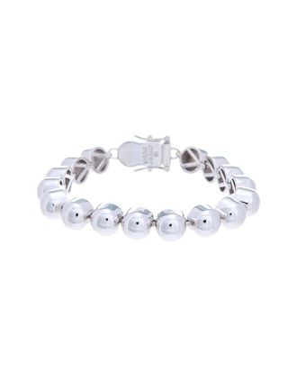 Eddie Borgo Rhodium Plated Dome Link Bracelet