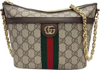 Gucci Pre-owned Ophidia Tote bag - Dames - Vintage Schoudertas - Beige - ONE Size - Vintage