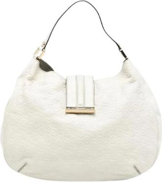 Gucci Pre-owned Shoulder Bags, female, White, Size: ONE SIZE Pre-owned Vintage Shoulder Bag