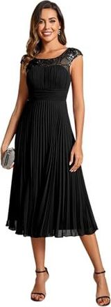 Robe Longue En Mousseline Plissée - Col V, Manches Courtes - Taille Unique - Multicolore - NEUF Avec étiquettes