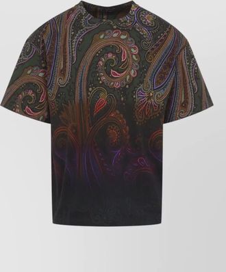 Etro cotton paisley-print crew-neck t-shirt