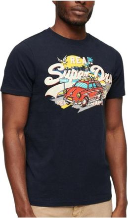 Superdry Grafische Eclipse Zomer Vibes T-shirt - Heren - T-shirts - Zwart - S - Tops