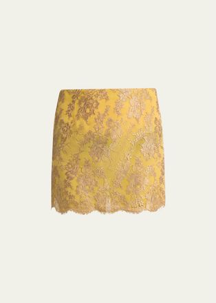 Saint Laurent Lace Mini Skirt