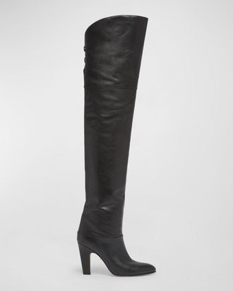 Chlo&eacute; Eve Leather Over-The-Knee Boots