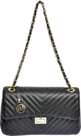 Roberta M Zwart Rundleer Tas