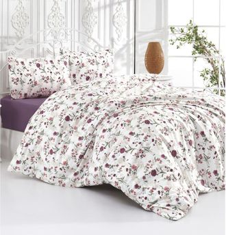 Blanc Avenue Juego de funda de edred&oacute;n 240x220 cm+ 2 FA 65x65 cm 100% algod&oacute;n