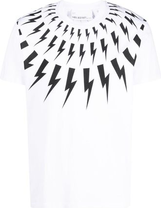 Neil Barrett graphic-print cotton T-shirt - men - Cotton - L - White