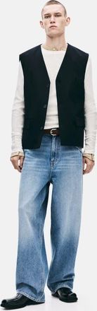 H&M Fairfax baggy jeans in Denim Blue at Nordstrom, Size 36 X 32