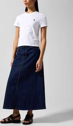 Ami Womens Denim midi skirt