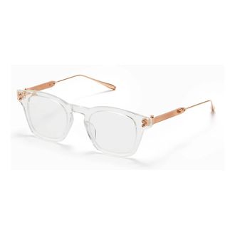 Akoni Kristalheldere Geborsteld Witgouden Brillen - Heren - Brillen - Grijs - ONE Size - Accessoires