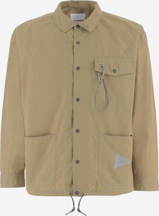 And Wander Und Wander-Jacke aus Baumwollmischung mit Logo