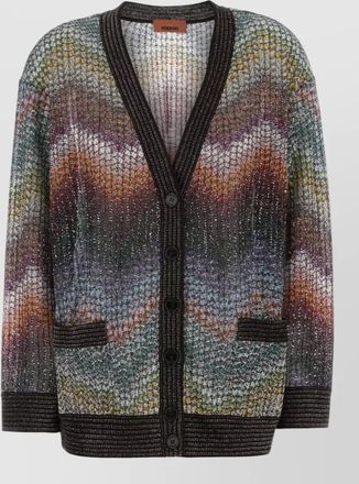 Missoni v neck viscose blend knit cardigan