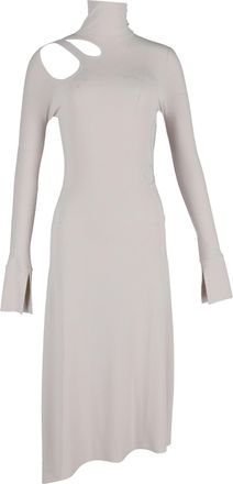 Victoria Beckham Cutout Midi Dress in Bone Viscose