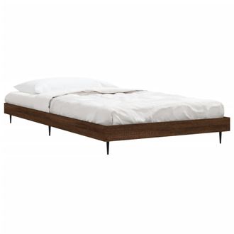 vidaXL Estructura De Cama Sin Colch&oacute;n Madera Marr&oacute;n Roble 90x200 Cm Vidaxl