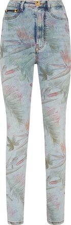 Philipp Plein Super High Waist Jegging Flowers