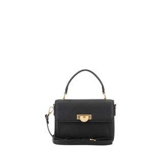 Pourchet Tassen, Dames, Zwart, ONE Size, Leer, Auteuil Handtas