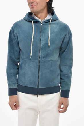 Salvatore Santoro Solid-Color Suede Jacket with Hood Salvatore Santoro