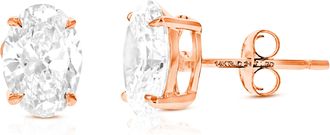 Vir Jewels 2 cttw Oval Lab Grown Diamond Stud Earrings in 14K Gold With Push Backs For Women