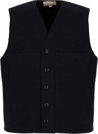 Filson Mackinaw Wool Vest - Heren - Bodywarmers - Blauw - XL - Wol - Jassen