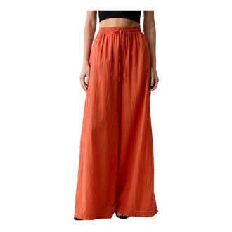 Vicolo Pantaloni Palazzo - - Trousers - Donna - Arancione - L