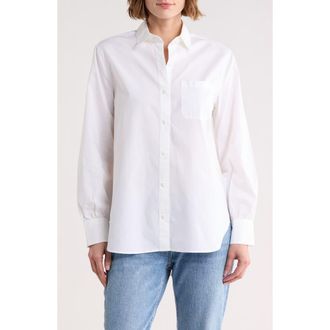 Rag & Bone Max Cotton Button-Up Shirt in White at Nordstrom Rack, Size X-Large