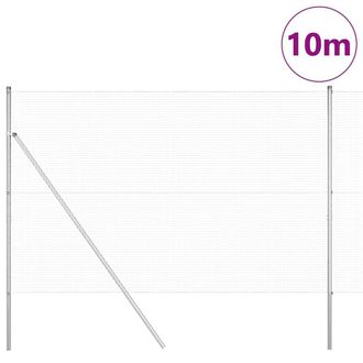 Berkfield Home Modern Fence Post Set Set of 2 Galvanised steel 10 x 1.5 m Durable in Silver