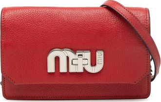 Miu Miu Pre-owned Miu Miu Goatskin Madras Miu Logo Crossbody Ladies 6LDRKK63UKBDYAFK