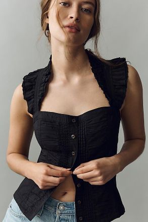 Pilcro Sleeveless Structured Blouse