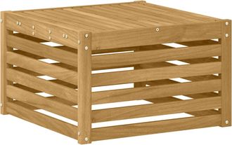 vidaXL Mesa De Exterior Madera De Acacia S&oacute;lida Blanco 59 X 59 X 37 Cm Vidaxl