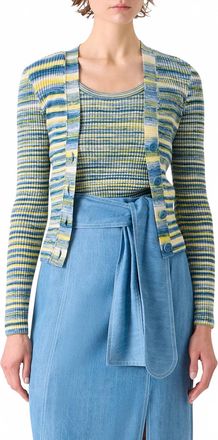 Akris Merino Wool Knit Set In Sky Blue Multi