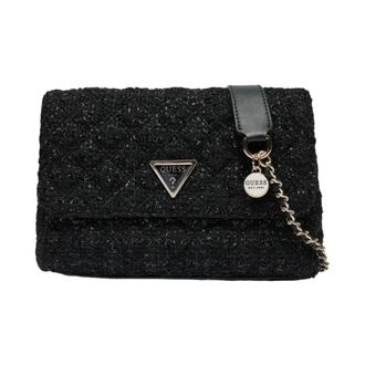 Guess Shoulder Bags, female, Black, ONE SIZE, Fashion Shoulder Bags with Multiple Compartments